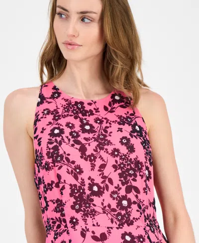 Tommy Hilfiger Women's Floral Sleeveless Maxi Dress In Pink