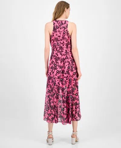 Tommy Hilfiger Women's Floral Sleeveless Maxi Dress In Pink