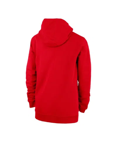 Nike Big Boys And Girls Red Primary Club Fleece Hoodie In Red