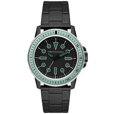 Classic Armani Exchange Men's  Black Dial Watch In Black