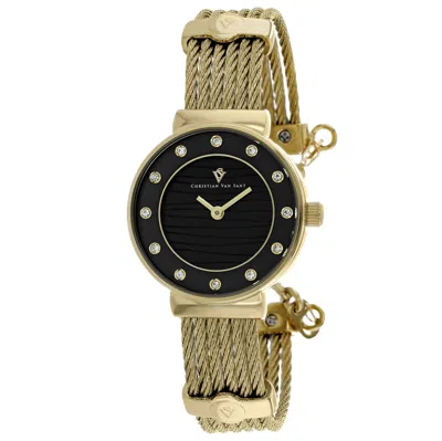 Christian Van Sant Women's Cavo Black Dial Watch In Gold