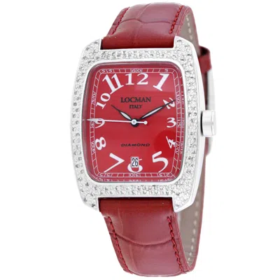 Locman Women's Classic Red Dial Watch In Red