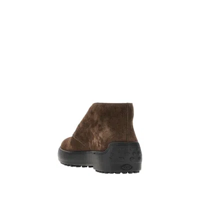 Tod's Suede Gommino Desert Boots In Brown