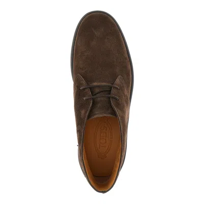 Tod's Suede Gommino Desert Boots In Brown
