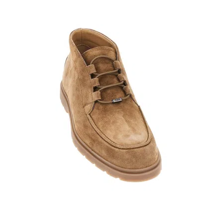 Tod's Leather Ankle Boots Suitable For Desert Terrain In Brown