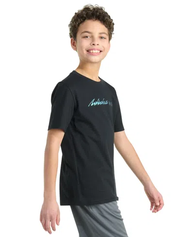 Adidas Originals Big Boys Short Sleeve Football Helmet T-shirt In Black