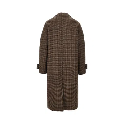 Forét Houndstooth-pattern Button Coat In Multi