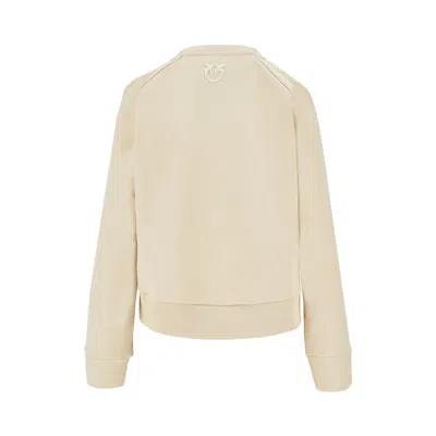 Pinko Crewneck Sweatshirt With Buttons In White