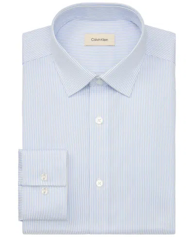 Calvin Klein Men's Wrinkle Free Slim Fit Dress Shirt In Blue