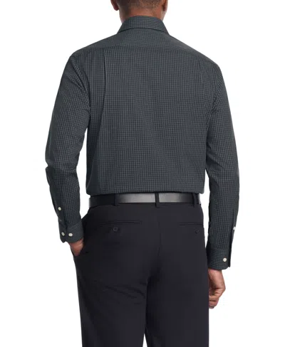 Tommy Hilfiger Men's Flex Regular Fit Dress Shirt In Black