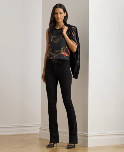 Ralph Lauren Women's Belting-print Sleeveless Sweater Top In Multi