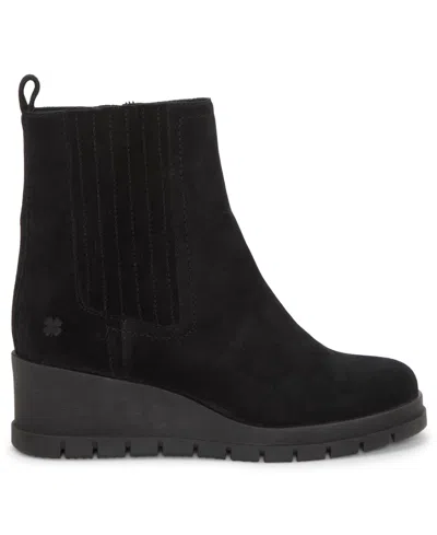 Lucky Brand Women's Sondruh Gore Wedge Booties In Black
