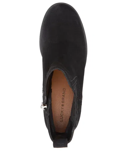 Lucky Brand Women's Sondruh Gore Wedge Booties In Black