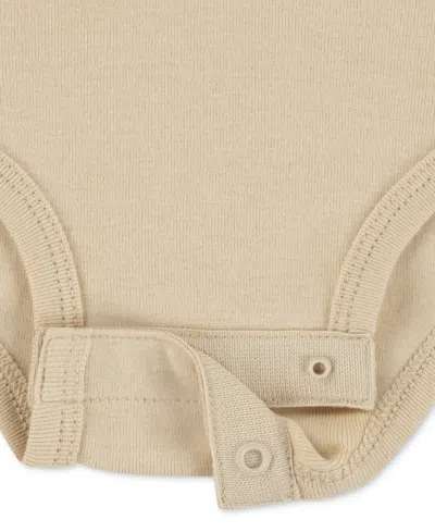 Huggies Baby Girls Turn Me Around Cotton Jacket, Bodysuit & Pants, 3-piece Set In Brown