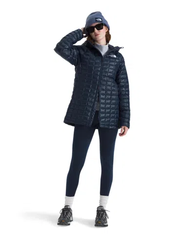 The North Face Thermoball Quilted Hooded Parka In Blue
