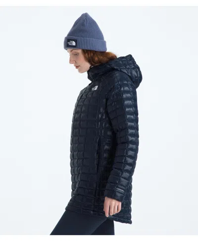 The North Face Thermoball Quilted Hooded Parka In Blue