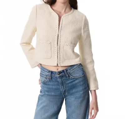Rag & Bone Cheyenne Tweed Cardigan In White In Neutral