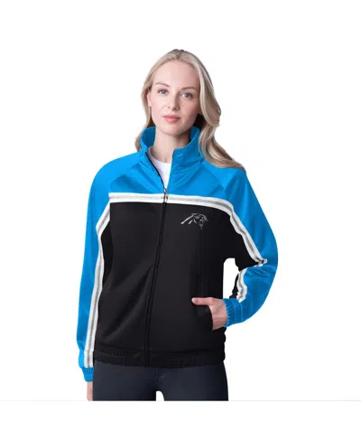 G-iii 4her By Carl Banks Women's Black Carolina Panthers Post Game Full-zip Track Jacket In Black