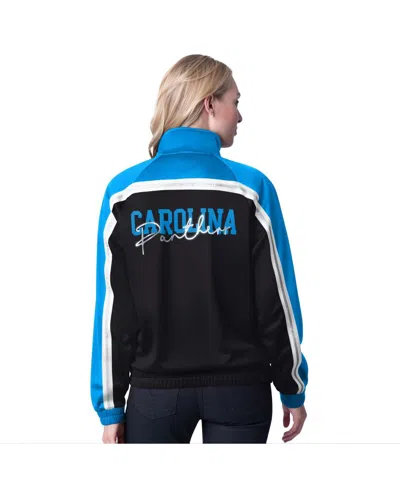 G-iii 4her By Carl Banks Women's Black Carolina Panthers Post Game Full-zip Track Jacket In Black