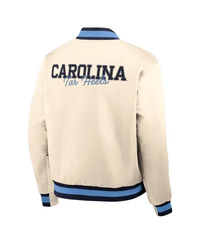 Nike Men's Tan North Carolina Tar Heels Legacy Full-snap Bomber Jacket In Brown