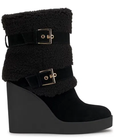 Jessica Simpson Women's Meztyn Cozy Wedge Booties In Black