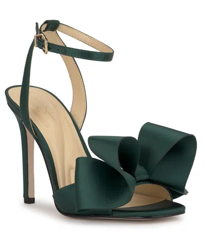 Jessica Simpson Women's Olivine Bow High-heel Stiletto Dress Sandals In Green
