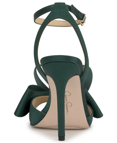 Jessica Simpson Women's Olivine Bow High-heel Stiletto Dress Sandals In Green