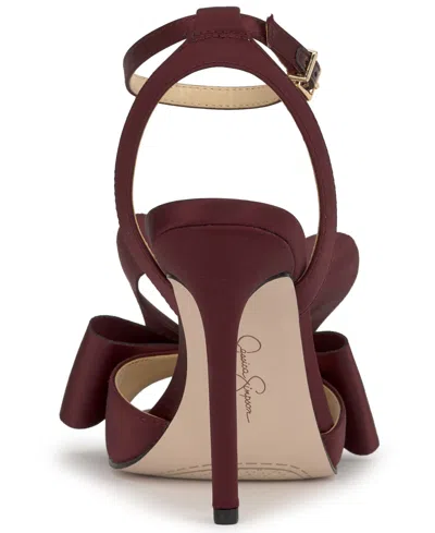 Jessica Simpson Women's Olivine Bow High-heel Stiletto Dress Sandals In Red