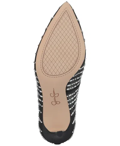 Jessica Simpson Women's Piviano Rhinestone Mesh Pumps In Black