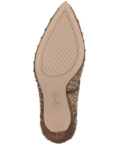 Jessica Simpson Women's Piviano Rhinestone Mesh Pumps In Brown