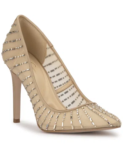 Jessica Simpson Piviano Pointed Toe Pump In Gold