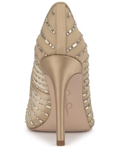Jessica Simpson Piviano Pointed Toe Pump In Gold