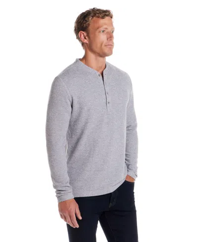 Weatherproof Vintage Men's Henley Neck Shirt In Gray