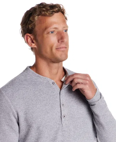 Weatherproof Vintage Men's Henley Neck Shirt In Gray