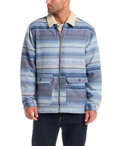 Weatherproof Vintage Men's Berber Lined Racher Jacket In Blue | ModeSens