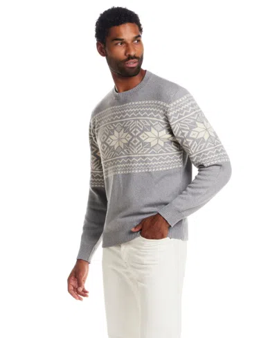 Weatherproof Vintage Soft Snowflake Crewneck Sweater In Gray