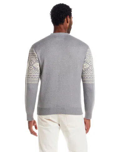 Weatherproof Vintage Soft Snowflake Crewneck Sweater In Gray