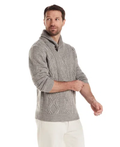 Weatherproof Vintage Men's Shawl Collar Sweater In Gray