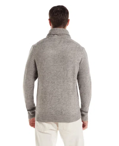 Weatherproof Vintage Men's Shawl Collar Sweater In Gray