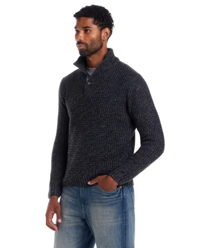 Weatherproof Vintage Shaker Rib Mock Neck Sweater In Black