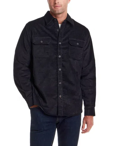 Weatherproof Vintage Men's Long Sleeve Overshirt In Black