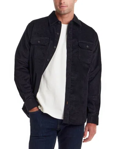 Weatherproof Vintage Men's Long Sleeve Overshirt In Black