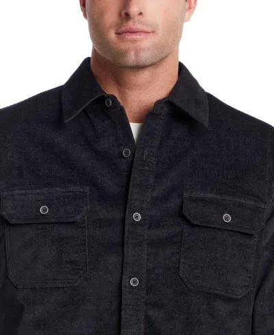 Weatherproof Vintage Men's Long Sleeve Overshirt In Black