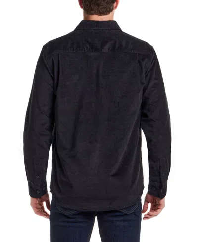 Weatherproof Vintage Men's Long Sleeve Overshirt In Black