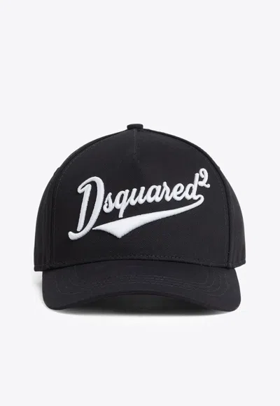 Dsquared2 Logo Embroidered Baseball Cap In Black