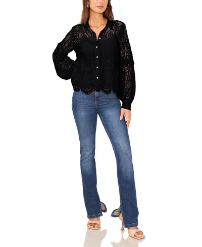 Vince Camuto Women's Long Sleeve Top In Black