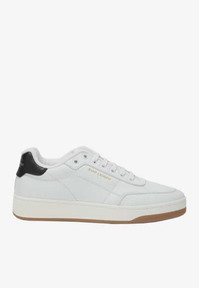 Saint Laurent Sl61 Leather Sneaker In White