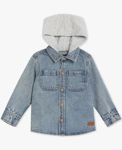 7 For All Mankind Baby Boys 2-piece Denim Shirt And Joggers Set In Multi