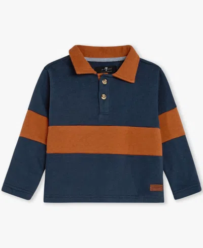7 For All Mankind Baby Boys 2-piece Sporty Polo Top And Jeans Set In Multi
