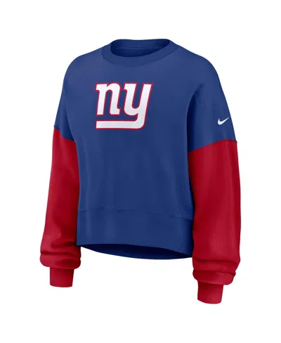 Nike New York Giants  Women's Nfl Pullover Crew In Blue